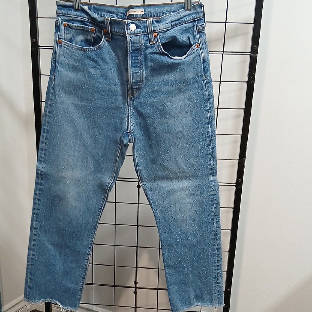 Levi's Blue Ankle Cropped Jeans Classic Style